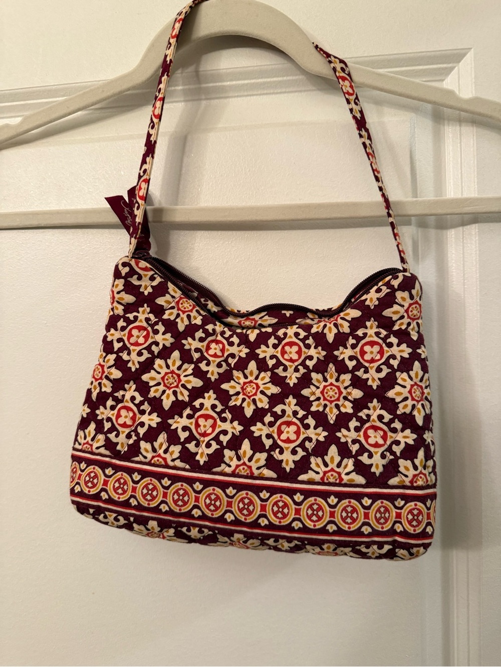 Vera Bradley Burgundy Floral Mini Shoulder Bag